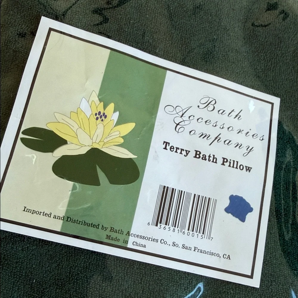 Green Terry Bath‎ Pillow